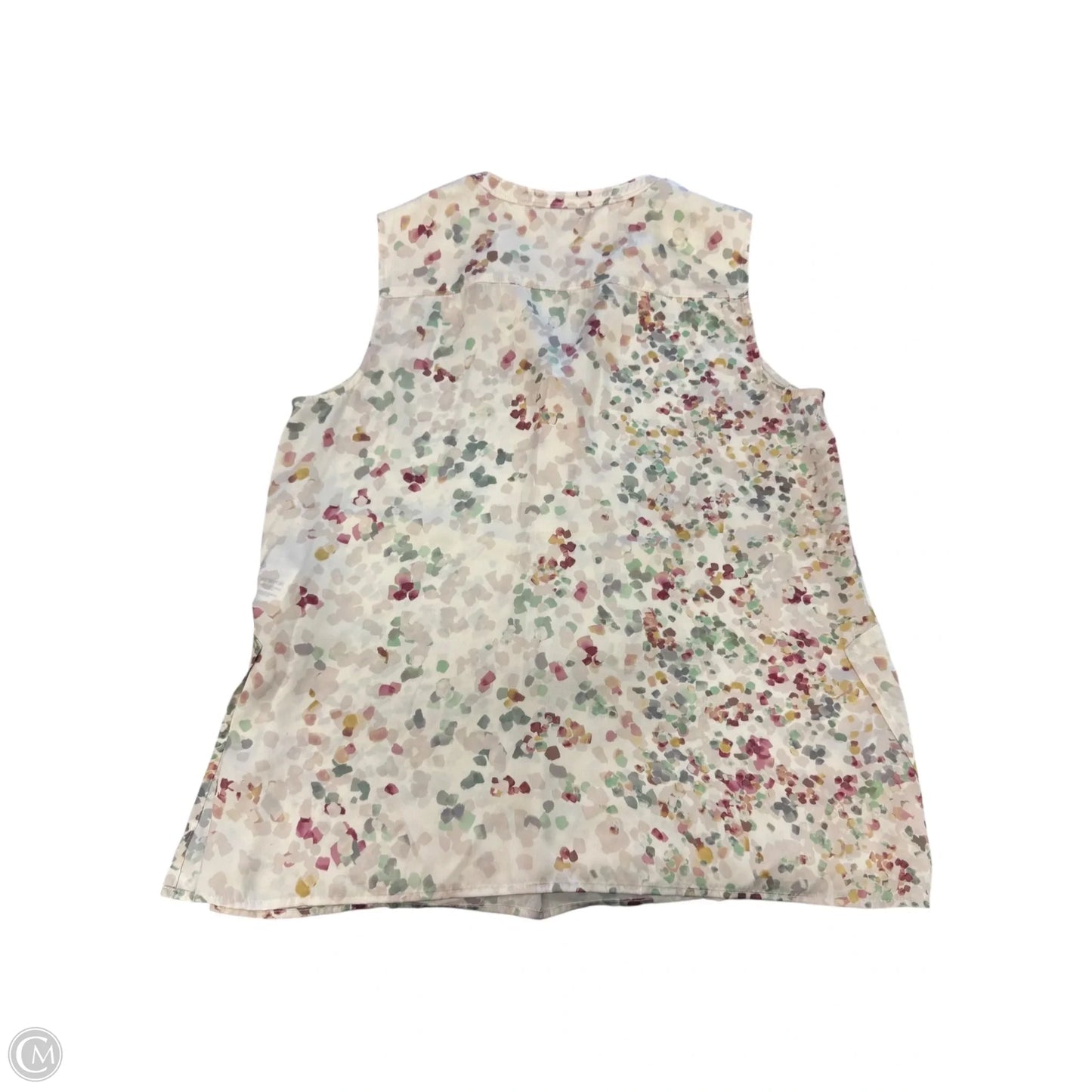 Blouse Sleeveless By Donna Karan In Cream, Size: M