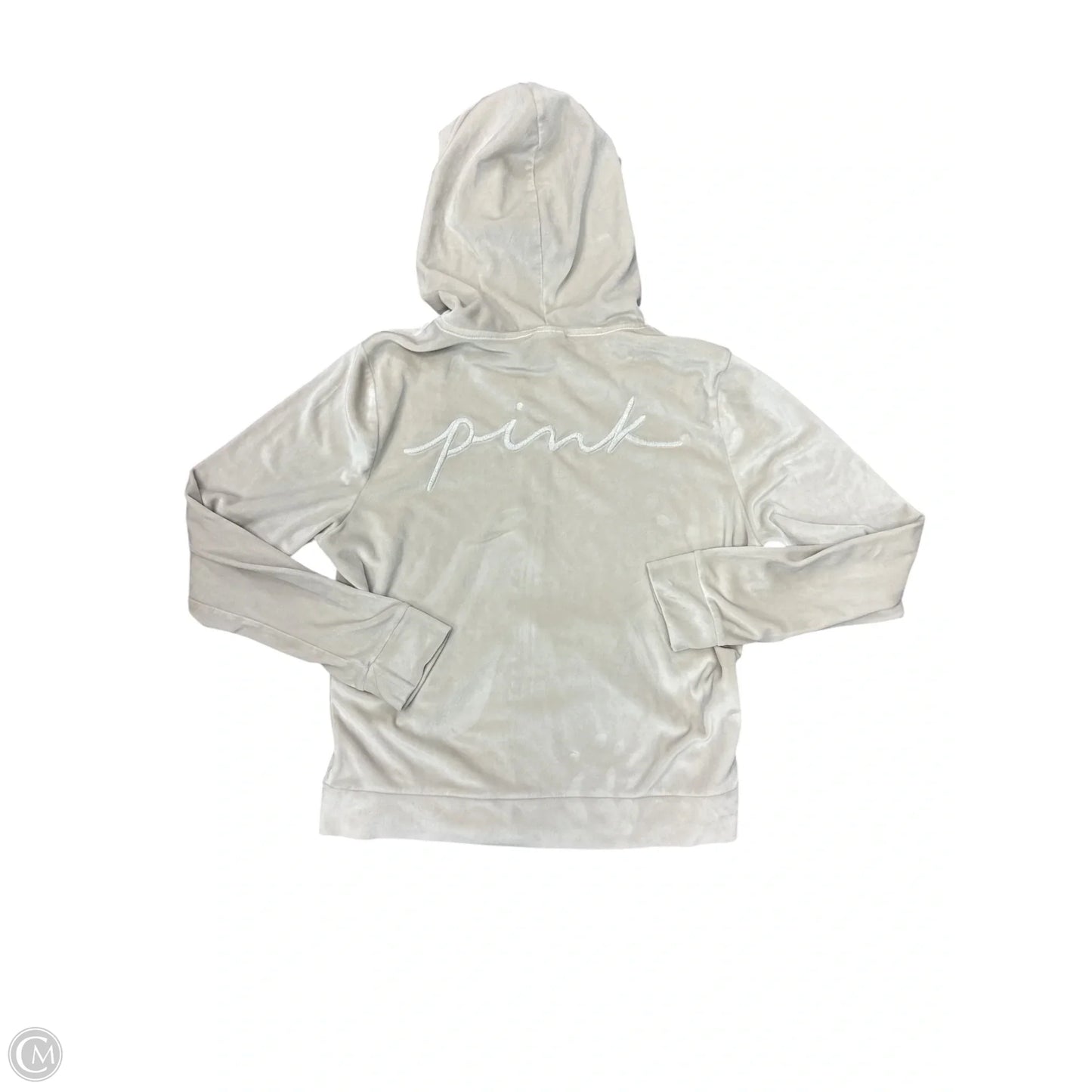 Sweatshirt Hoodie By Pink In Tan, Size: L