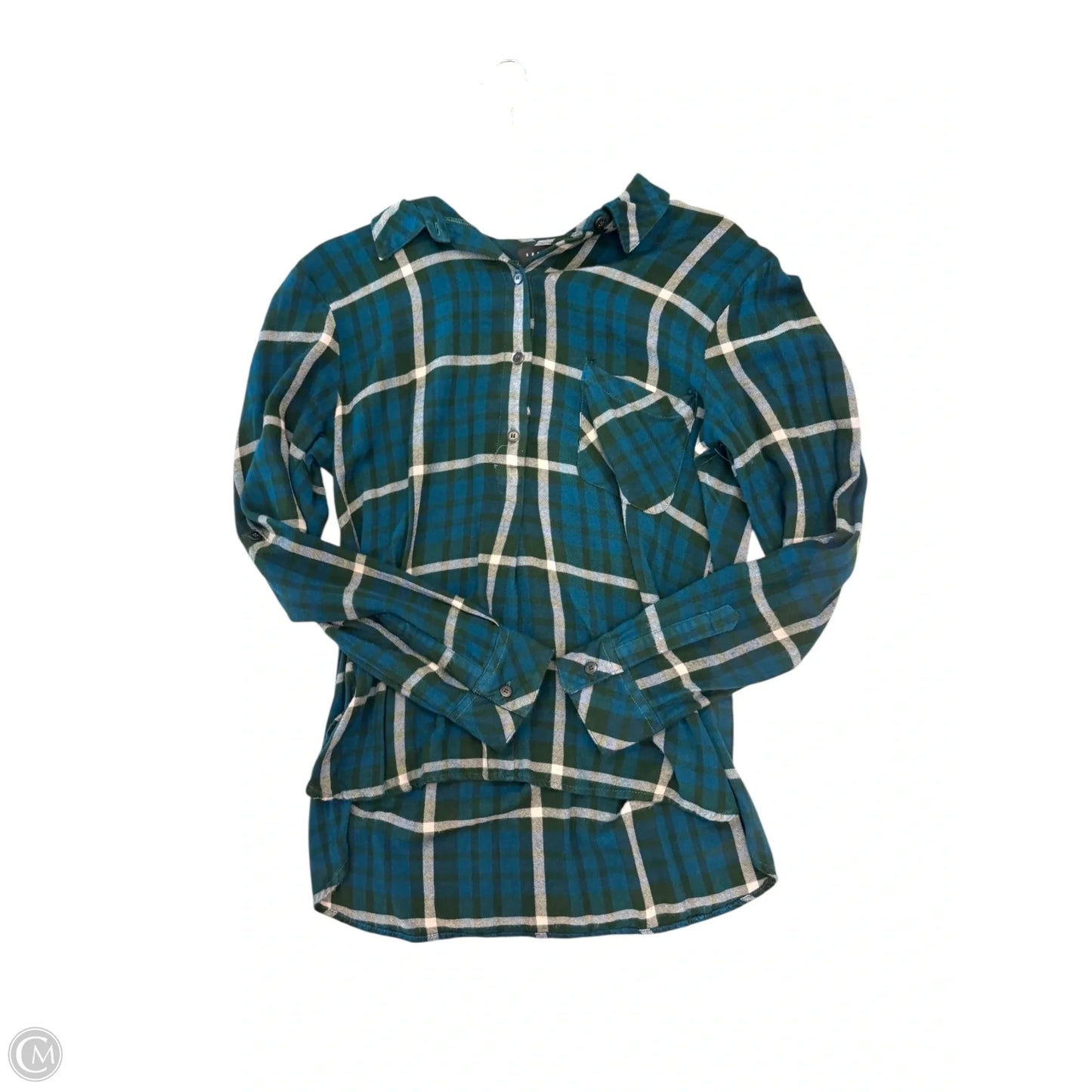 Blouse Long Sleeve By Sanctuary In Teal, Size: M