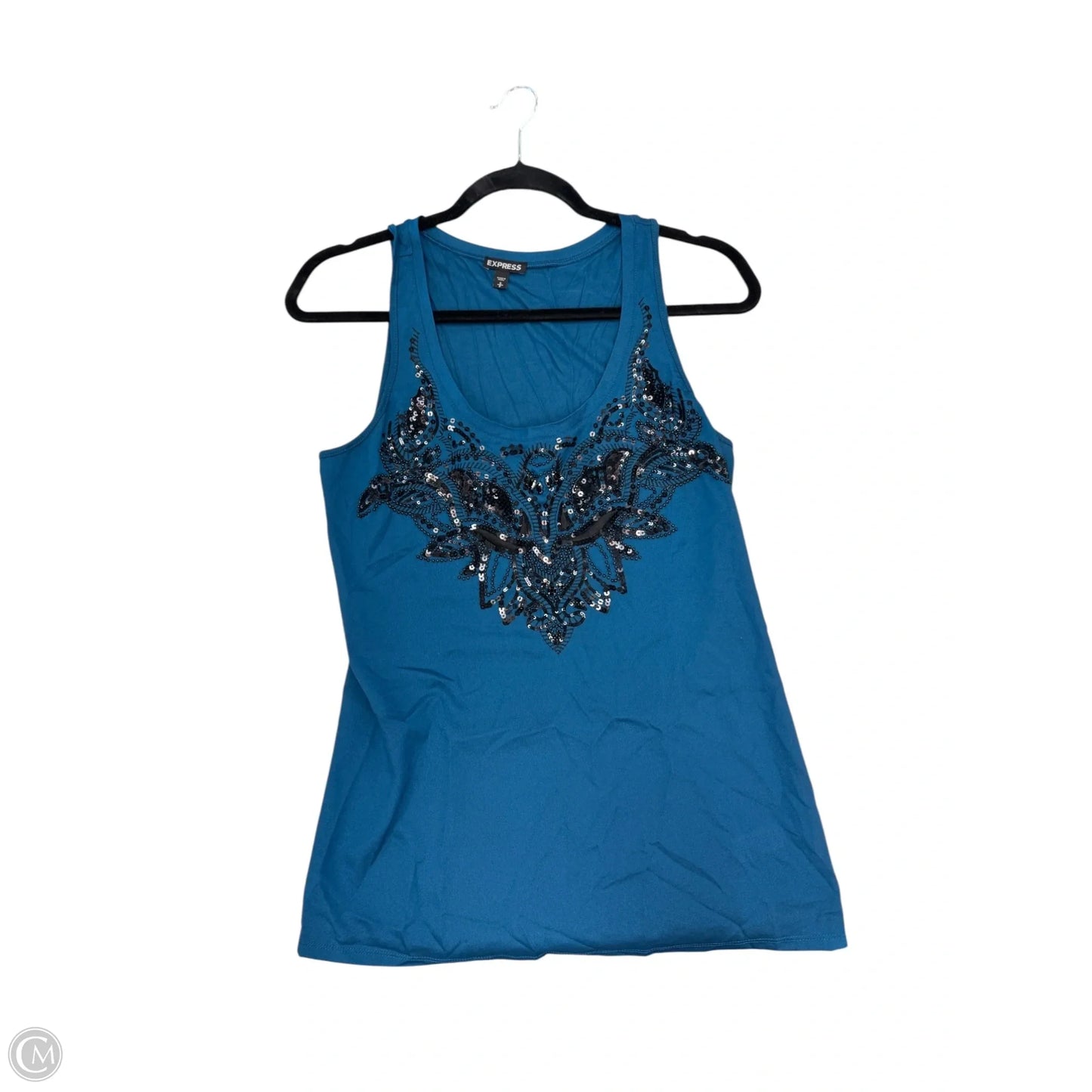 Blouse Sleeveless By Express In Teal, Size: S