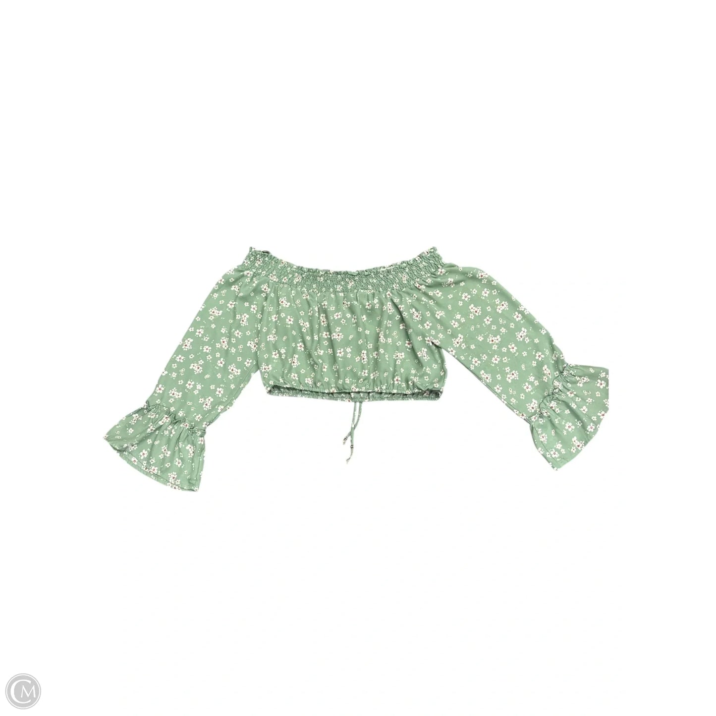 Blouse Long Sleeve By Clothes Mentor In Green, Size: Xl