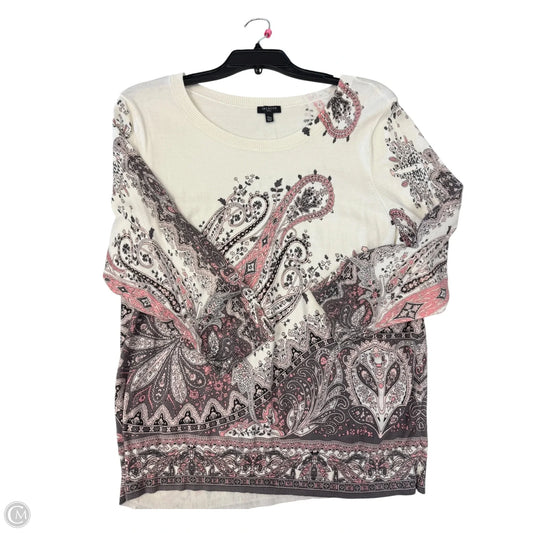 Sweater By Talbots In Paisley Print, Size: Xlp