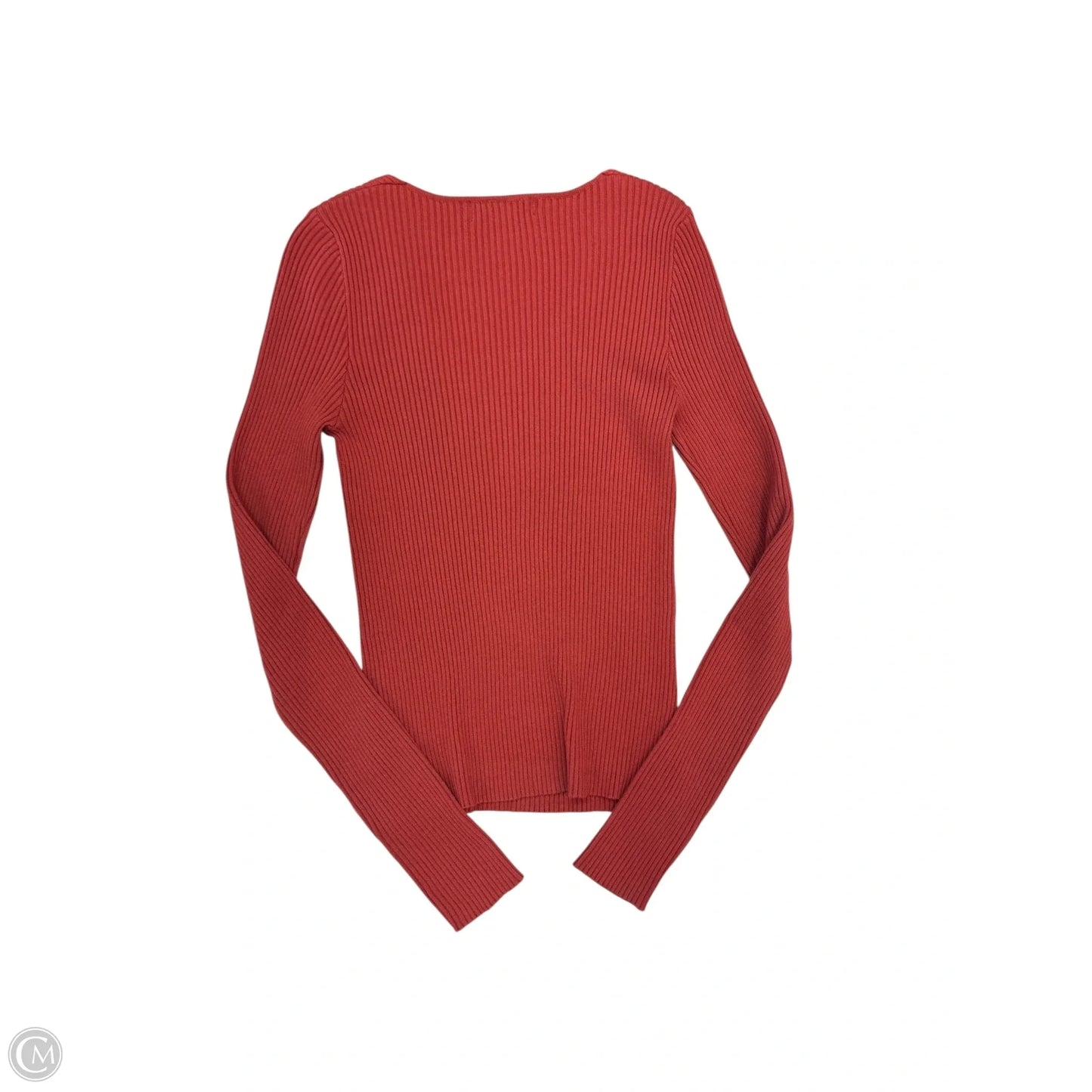 Top Long Sleeve By Double Zero In Orange, Size: L