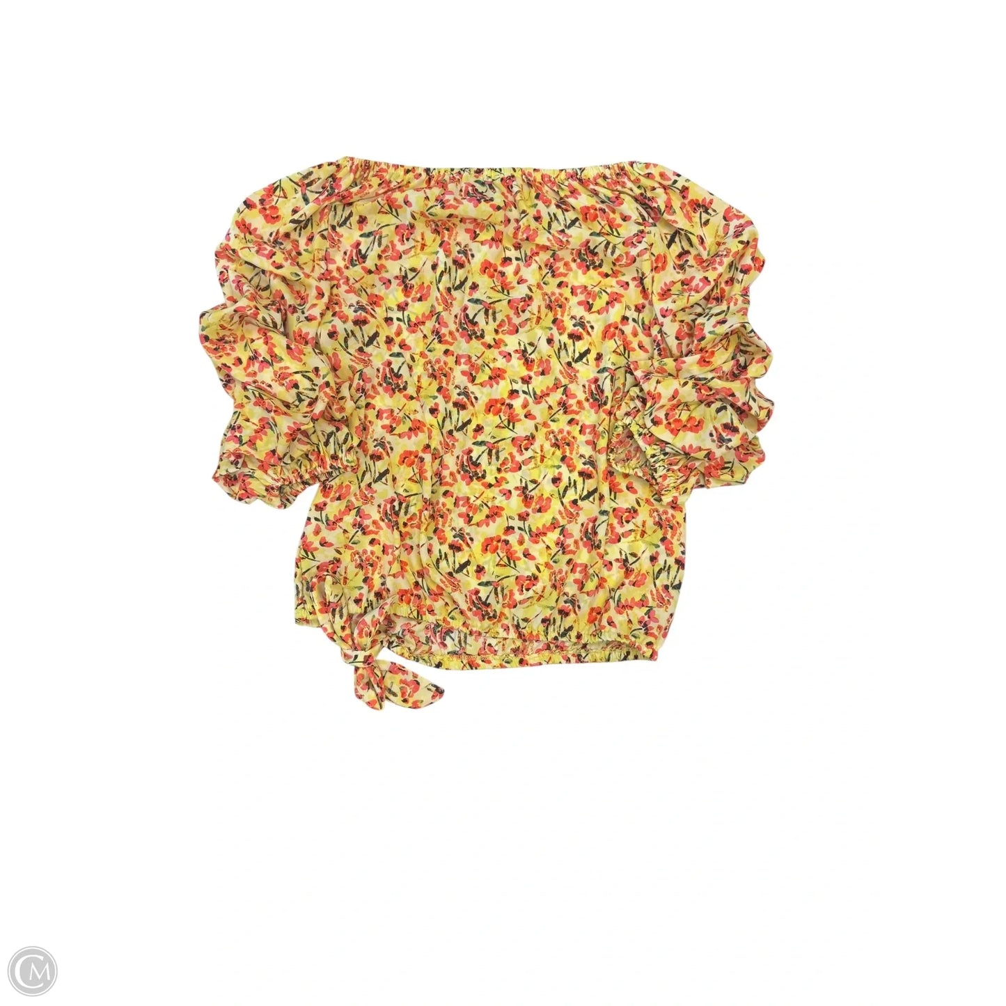 Blouse 3/4 Sleeve By Vince Camuto In Yellow, Size: M