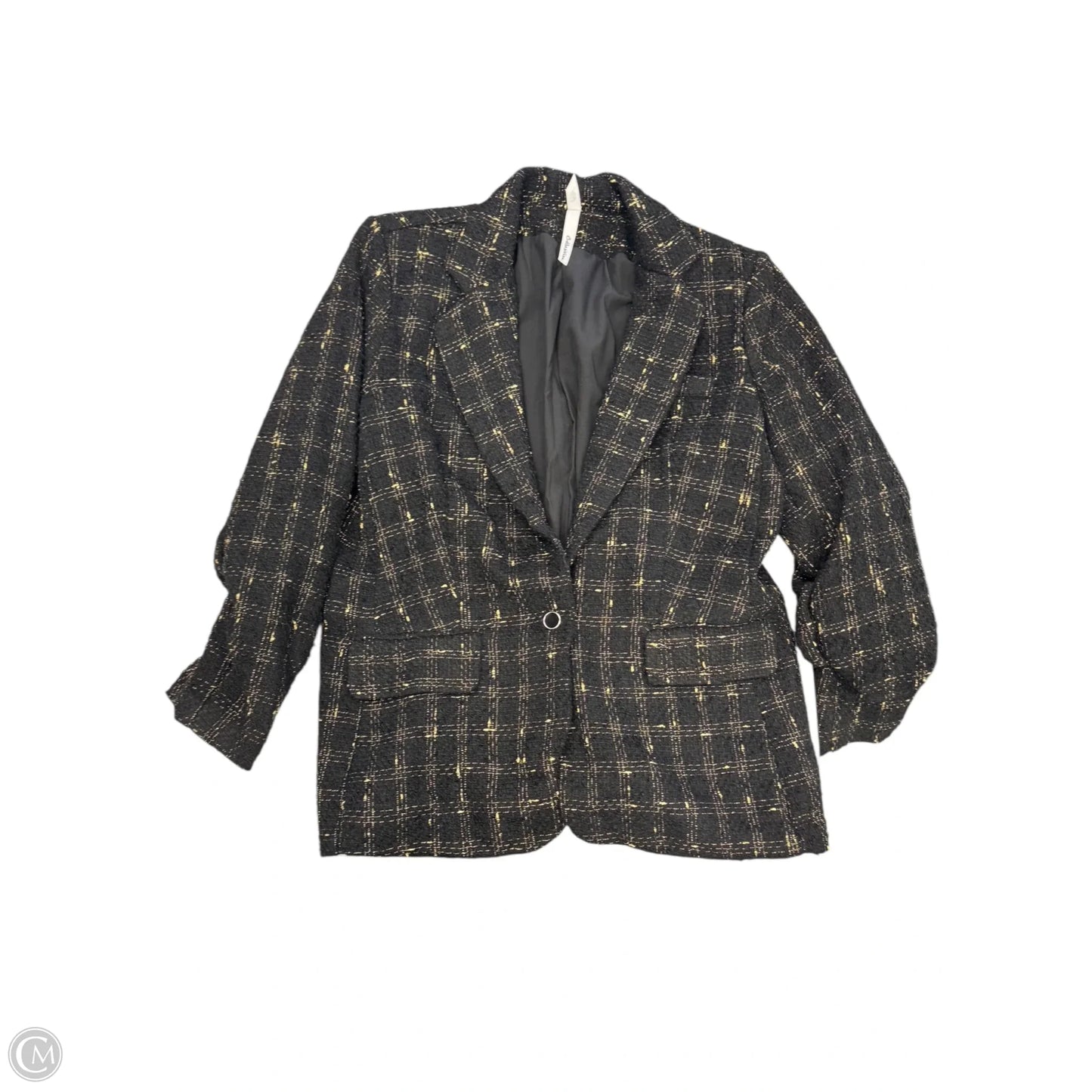 Blazer By Ny Collection In Blue & Gold, Size: M