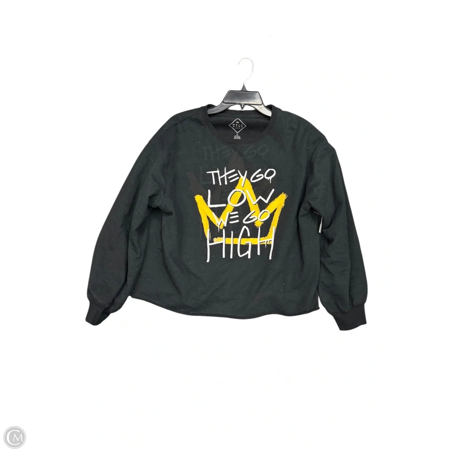 Sweatshirt Crewneck By Well Worn In Black, Size: L