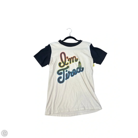 Top Short Sleeve Basic By Clothes Mentor In Cream, Size: Xxs