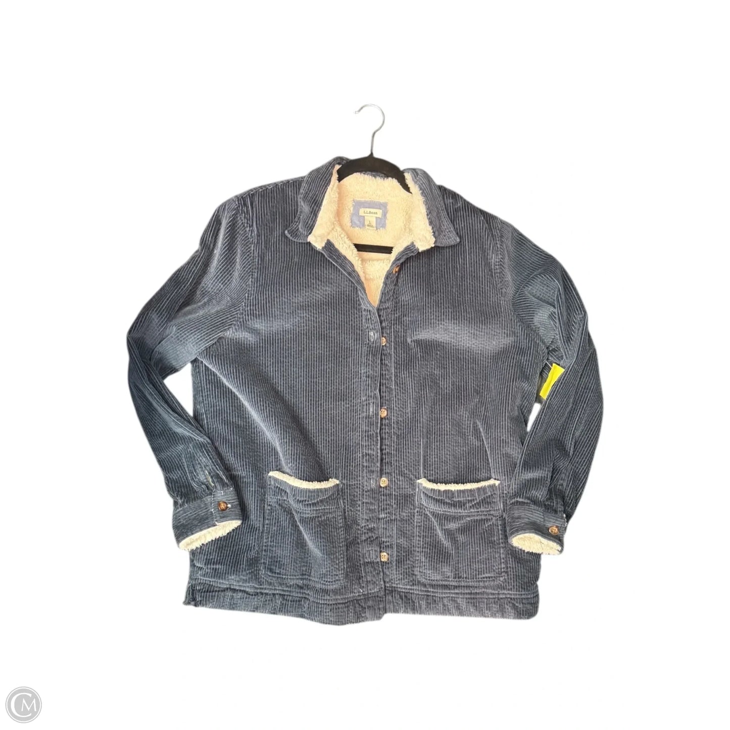 Jacket Faux Fur & Sherpa By L.l. Bean In Navy, Size: L