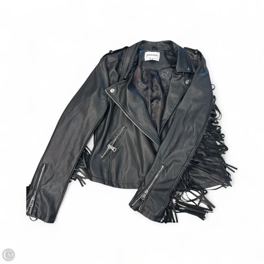 Jacket Moto By Vigoss In Black, Size: S