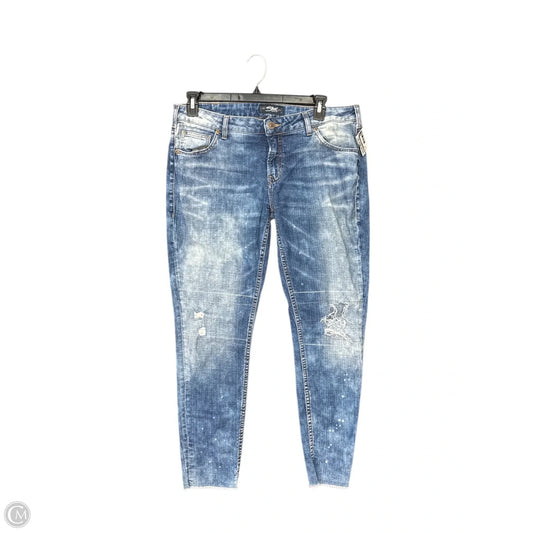 Jeans Boyfriend By Silver In Blue Denim, Size: 16