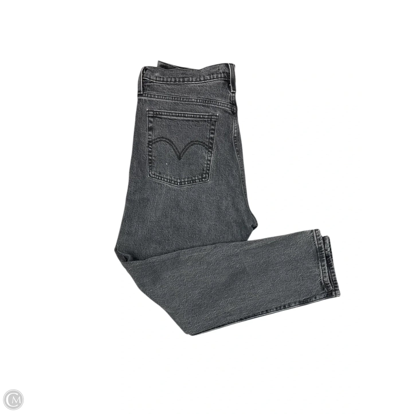 Jeans Wide Leg By Levis In Black Denim, Size: 12