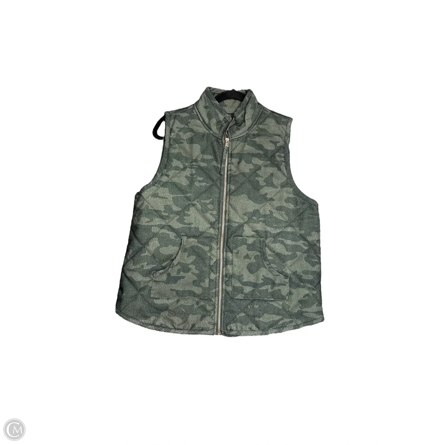 Vest Puffer & Quilted By Mudpie In Camouflage Print, Size: L