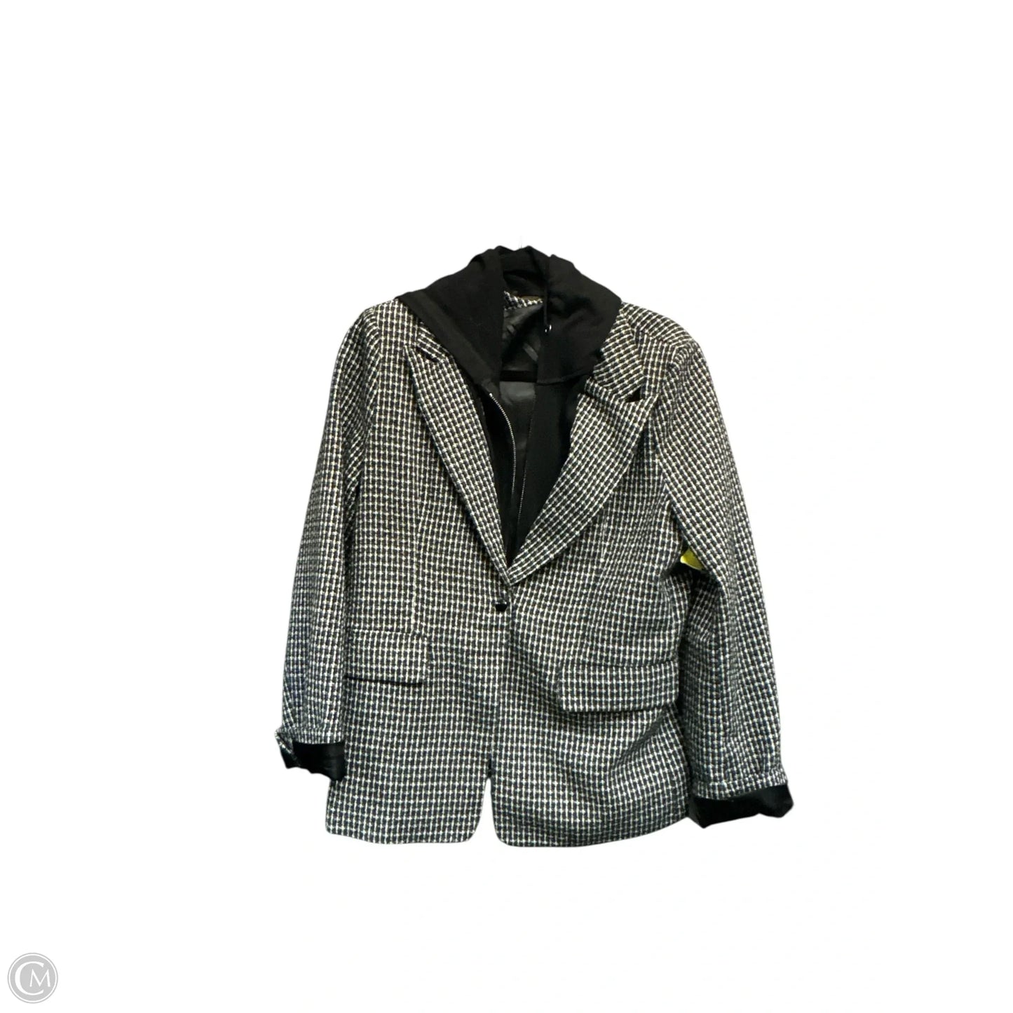 Jacket Other By Elan In Black & White, Size: L