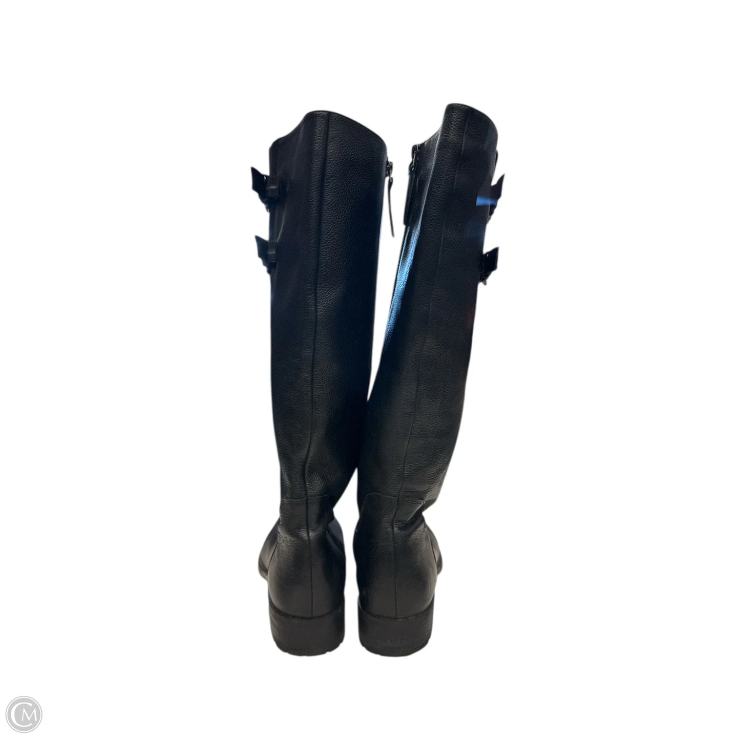 Boots Knee Heels By Franco Sarto In Black, Size: 9