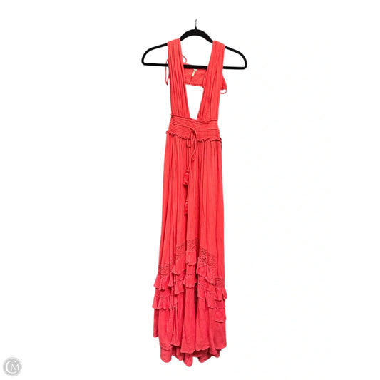 Dress Party Long By Free People In Coral, Size: M