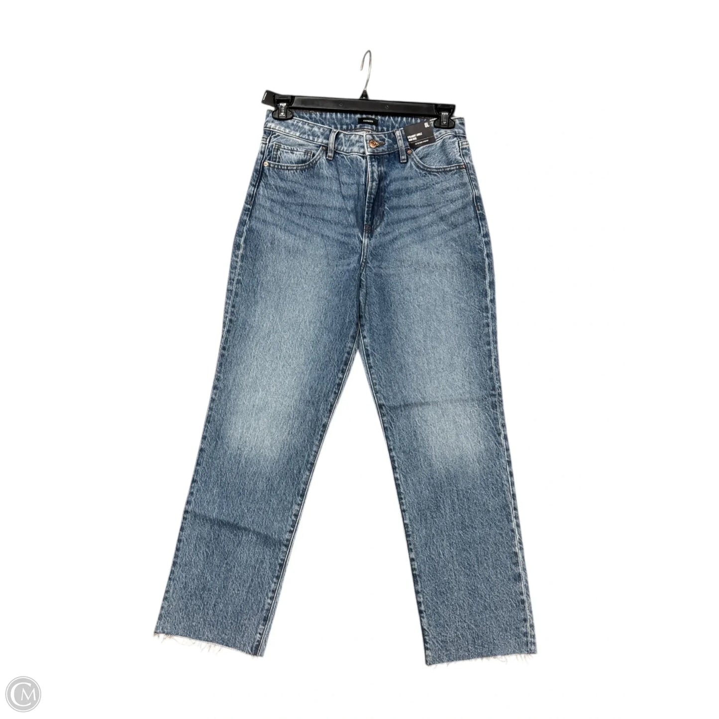 Jeans Wide Leg By Express In Blue Denim, Size: 8