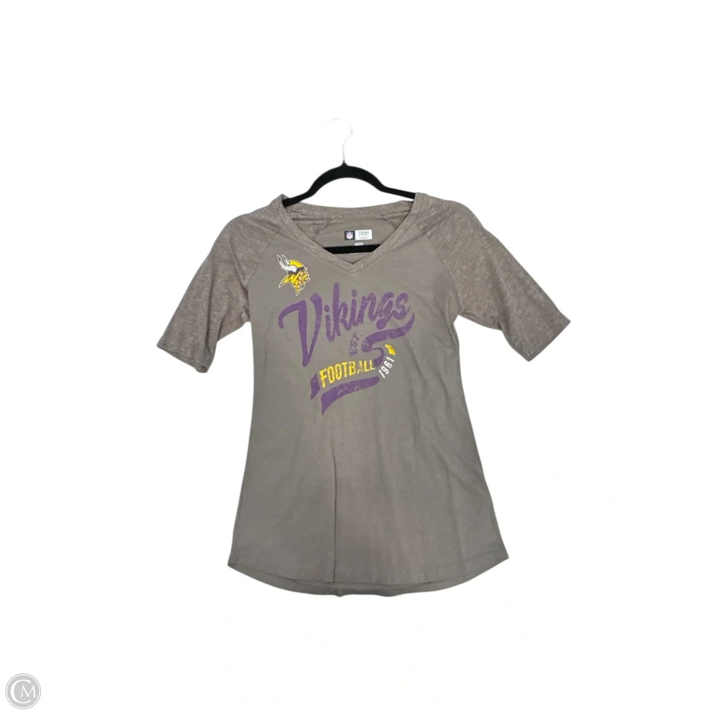 Top Short Sleeve By Nfl In Grey, Size: S