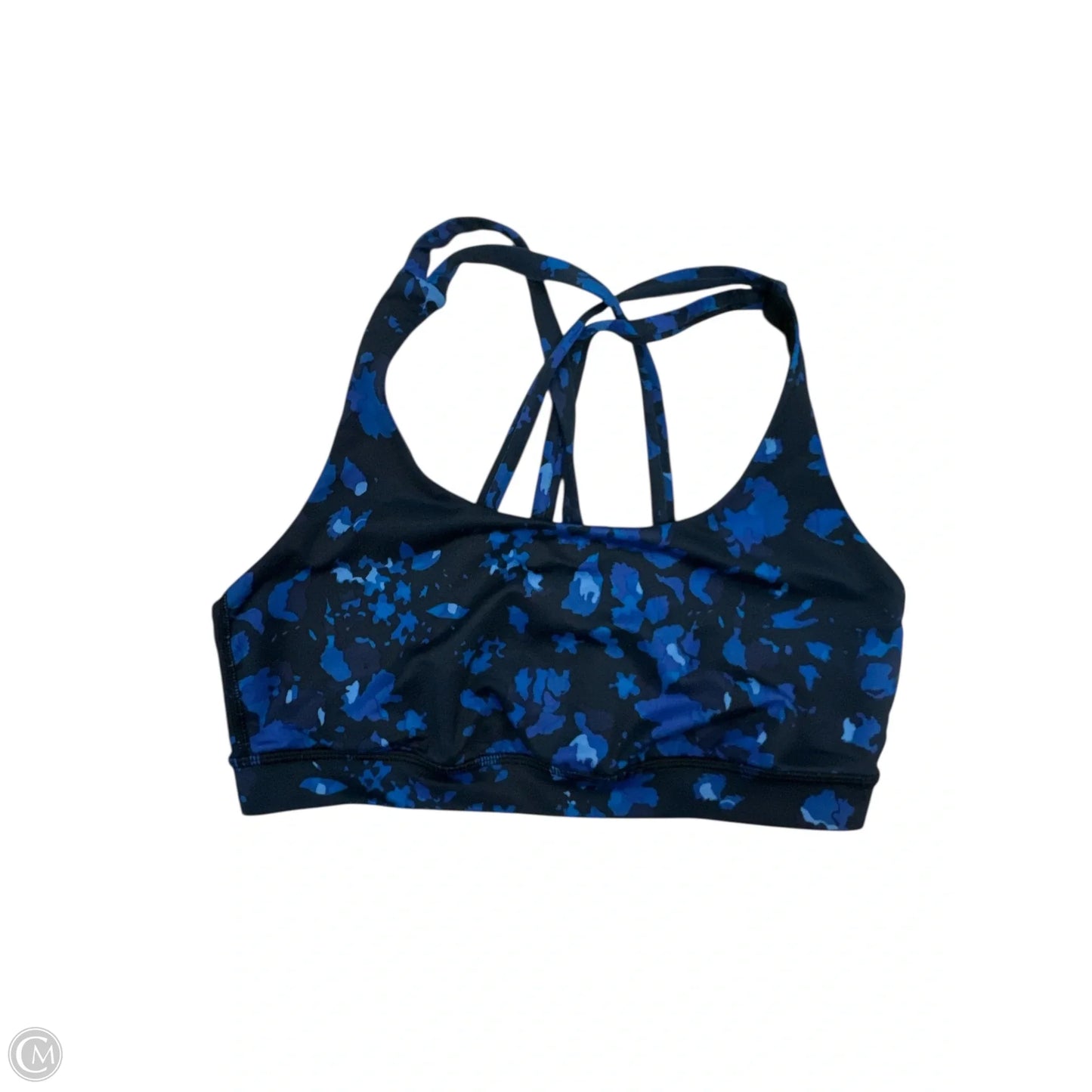 Athletic Bra By Lululemon In Black & Blue, Size: 8