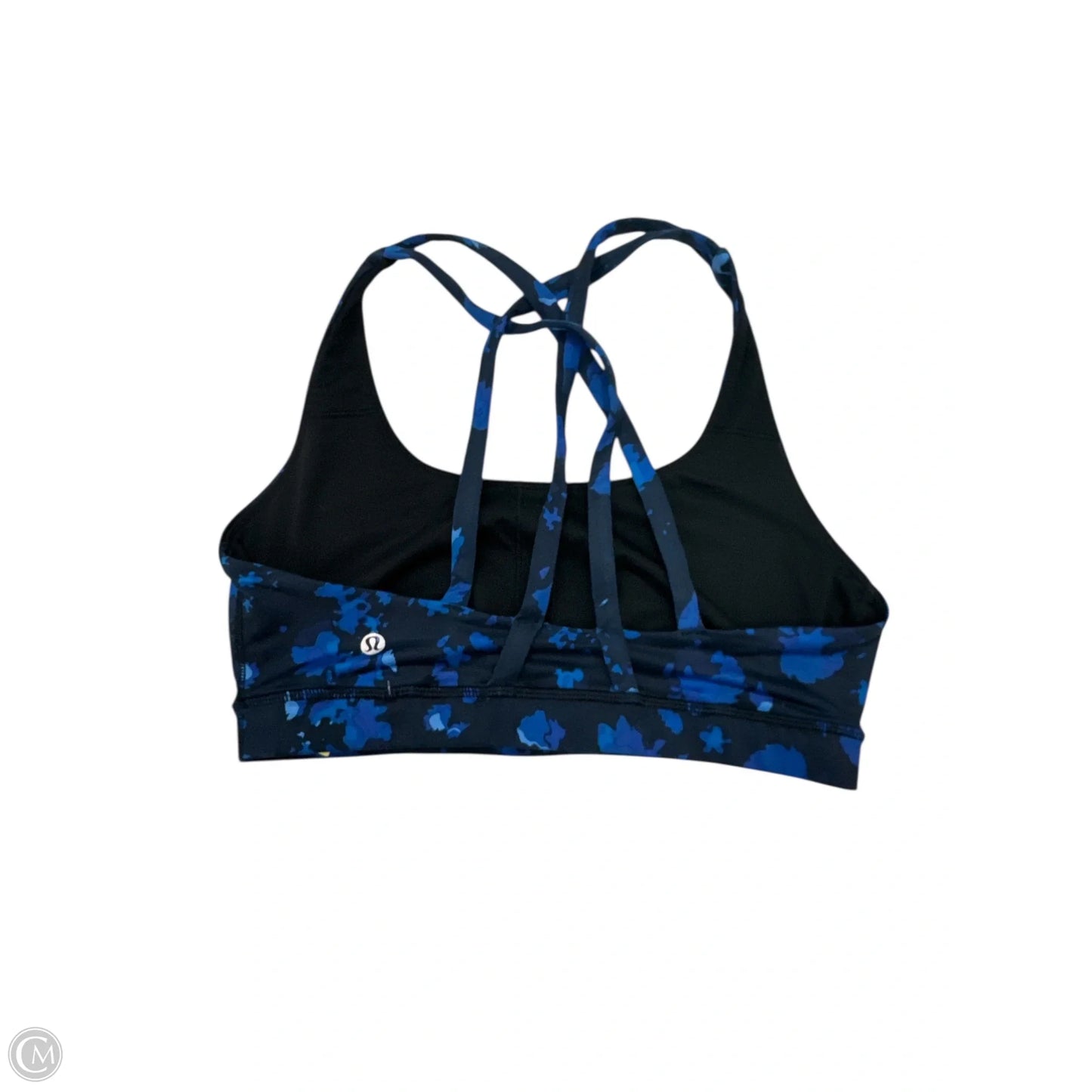 Athletic Bra By Lululemon In Black & Blue, Size: 8
