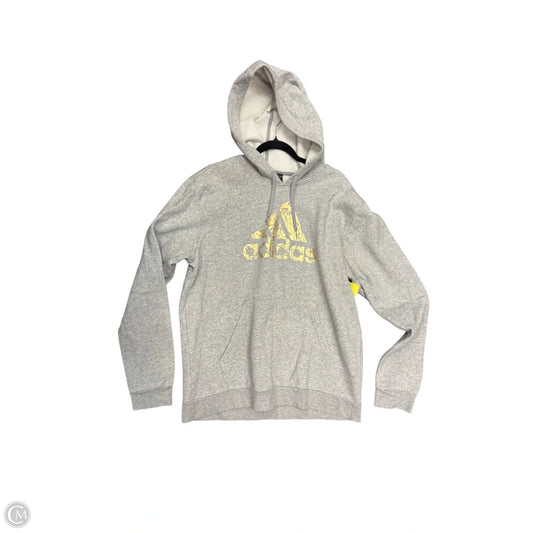 Sweatshirt Hoodie By Adidas In Green, Size: L