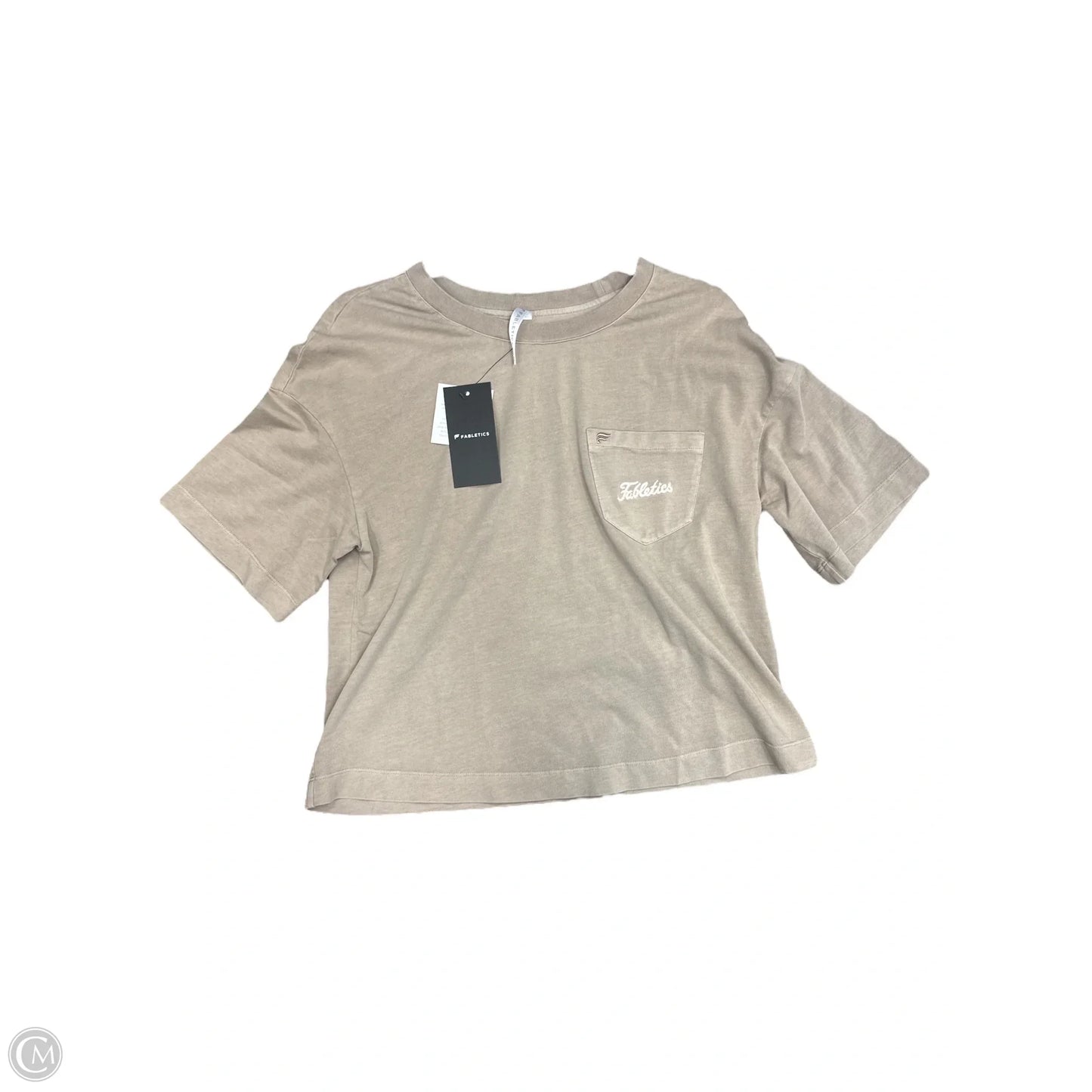 Top Short Sleeve Basic By Fabletics In Tan, Size: Xs