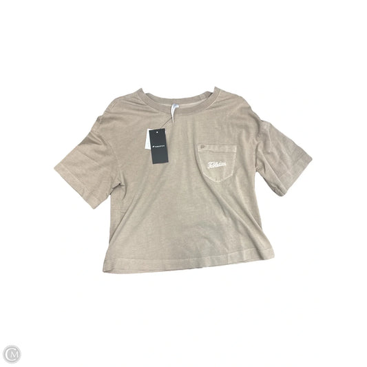 Top Short Sleeve Basic By Fabletics In Tan, Size: Xs