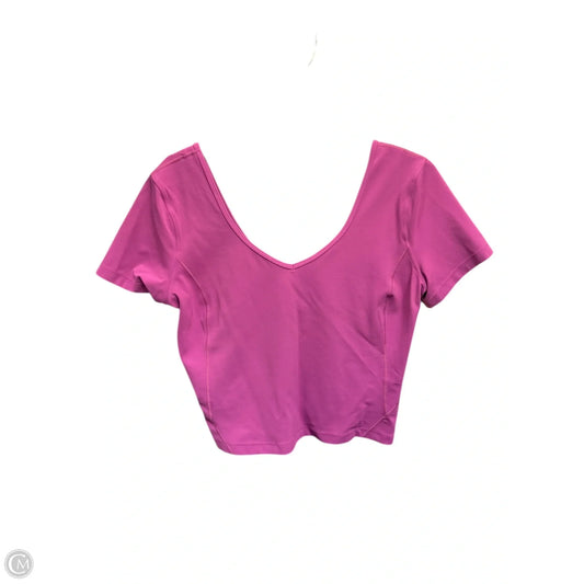 Athletic Top Short Sleeve By Lululemon In Purple, Size: 10