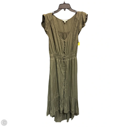 Dress Casual Midi By Lucky Brand In Green, Size: L