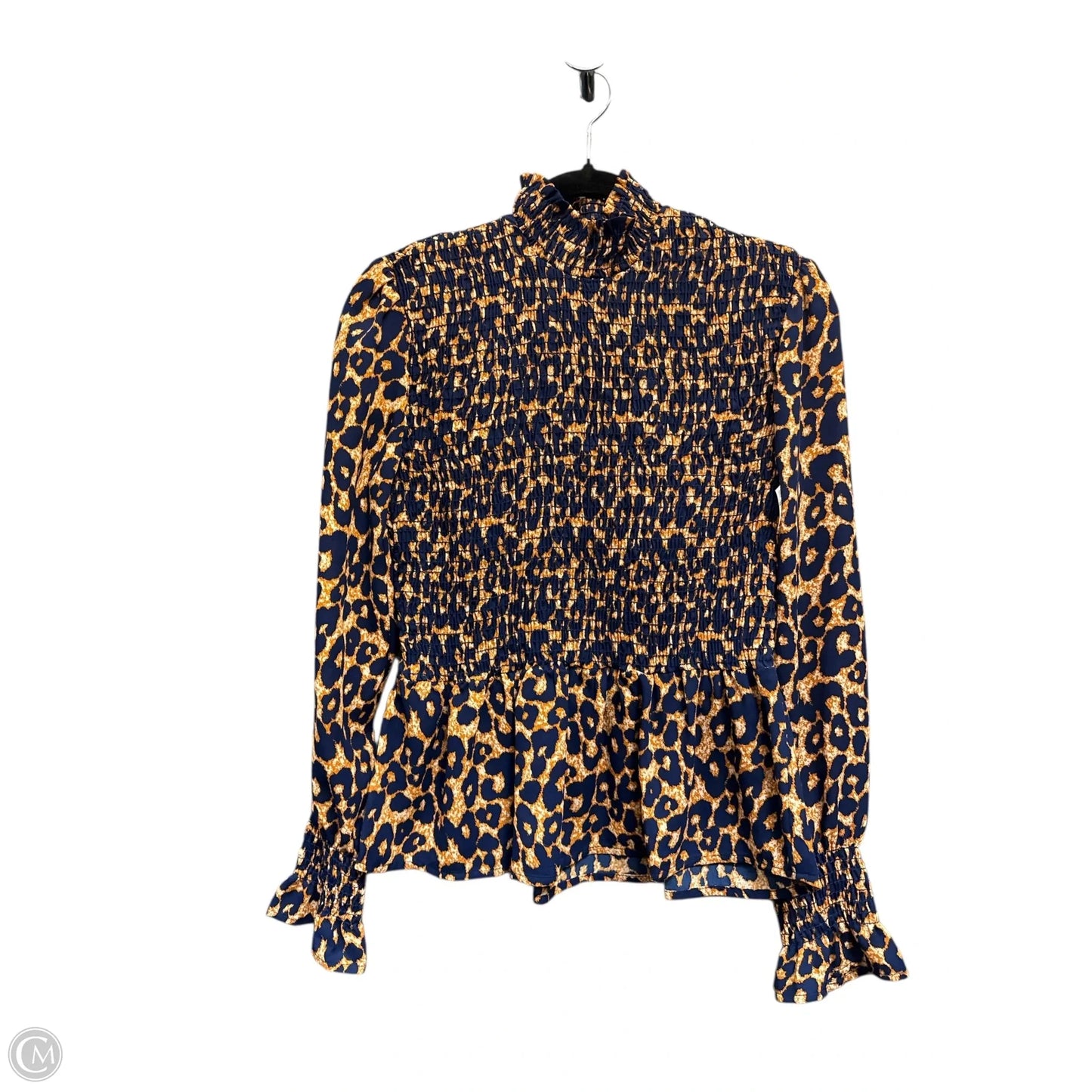 Blouse Long Sleeve By Gibson In Animal Print, Size: S