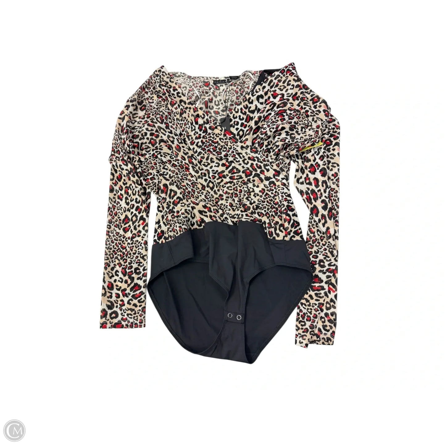 Bodysuit By Tahari In Animal Print, Size: Xl