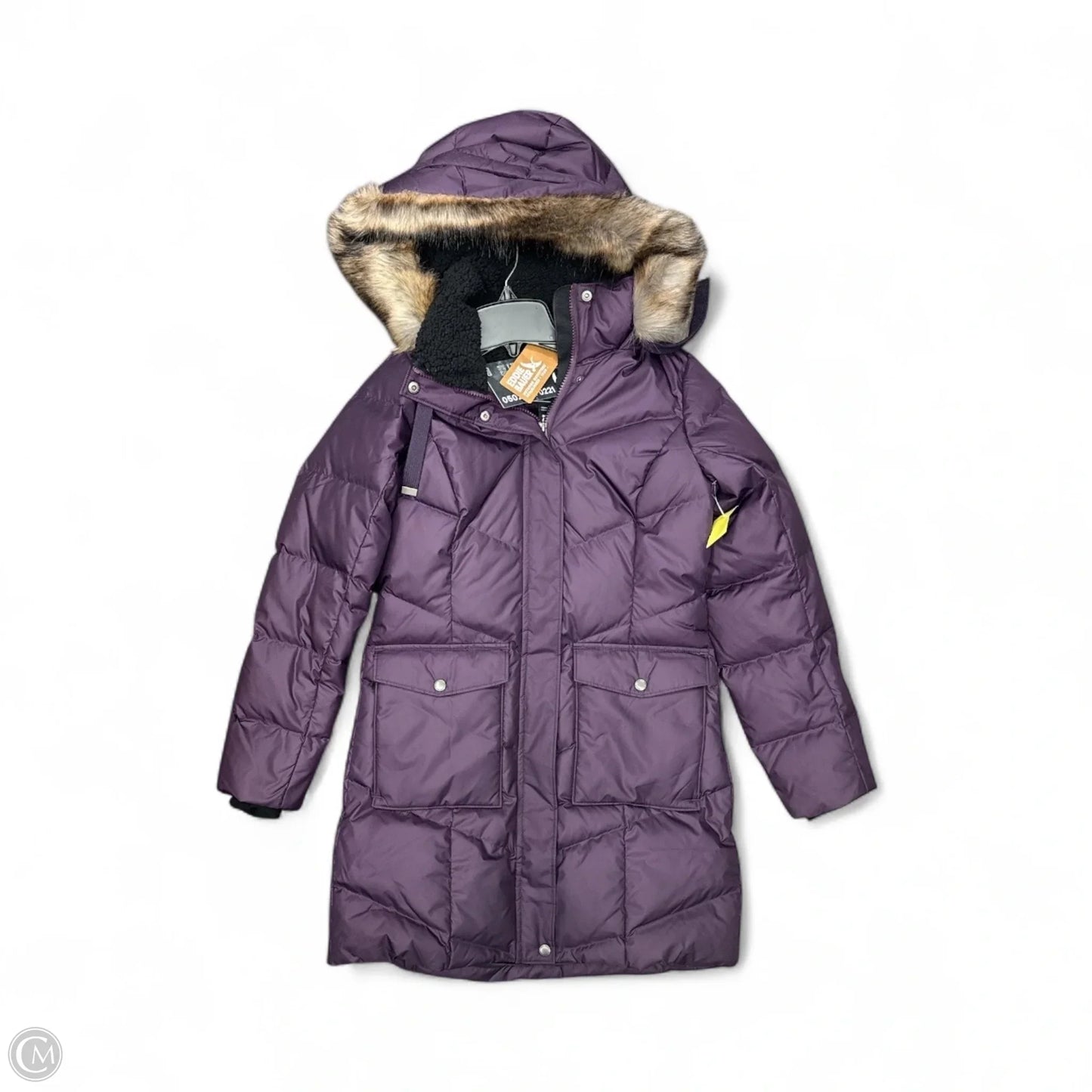 Coat Puffer & Quilted By Eddie Bauer In Purple, Size: Xs