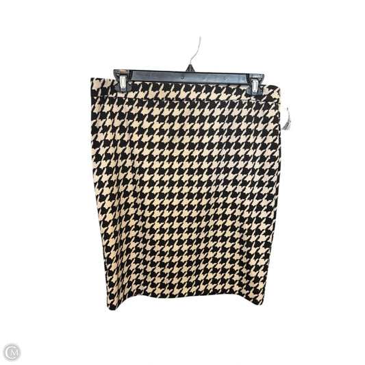 Skirt Midi By Elle In Black & Cream, Size: 14