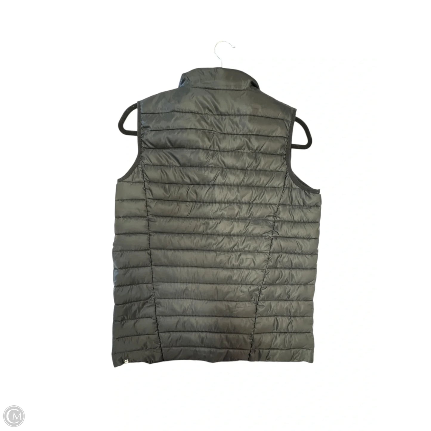 Vest Puffer & Quilted By Fabletics In Black & Grey, Size: L