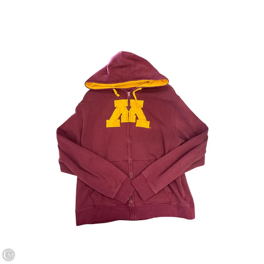 Sweatshirt Hoodie By Clothes Mentor In Maroon, Size: L