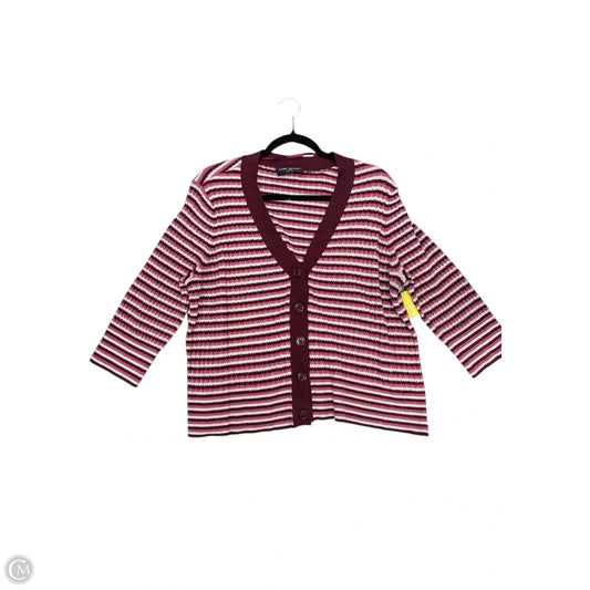 Top Long Sleeve By Lane Bryant In Pink & White, Size: 1x