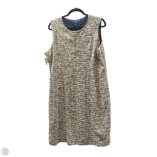 Dress Casual Midi By Apt 9 In Blue & White, Size: Xl