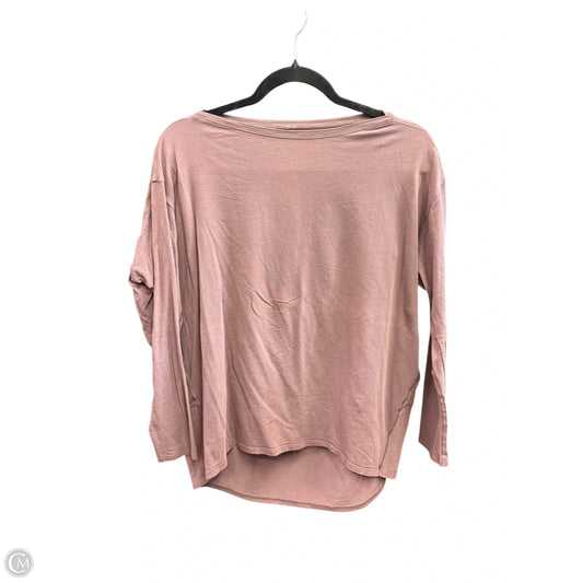 Athletic Top Long Sleeve Crewneck By Lululemon In Mauve, Size: 6