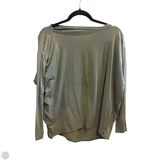 Athletic Top Long Sleeve Crewneck By Lululemon In Green, Size: 8