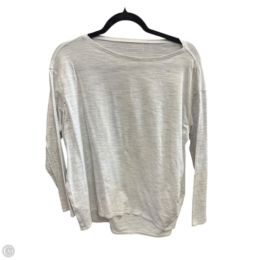 Athletic Top Long Sleeve Crewneck By Lululemon In Grey, Size: 6