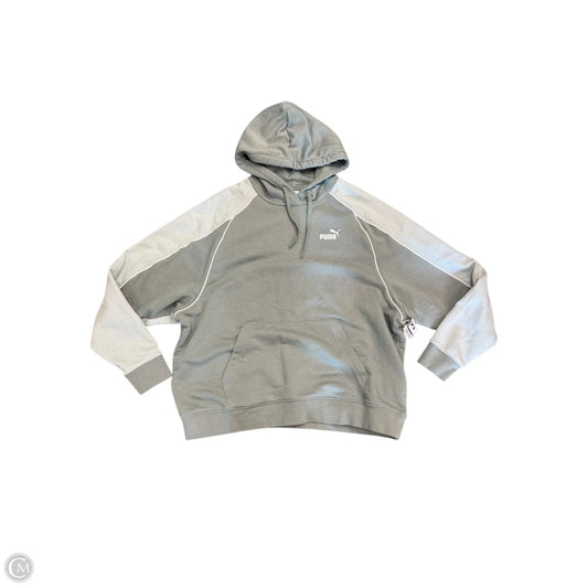 Sweatshirt Hoodie By Puma In Green, Size: Xl