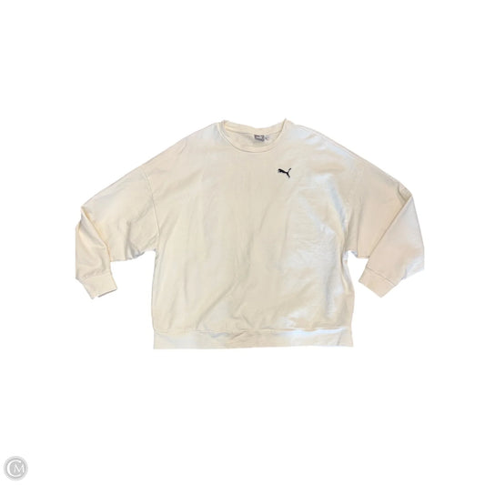 Sweatshirt Crewneck By Puma In Cream, Size: 2x