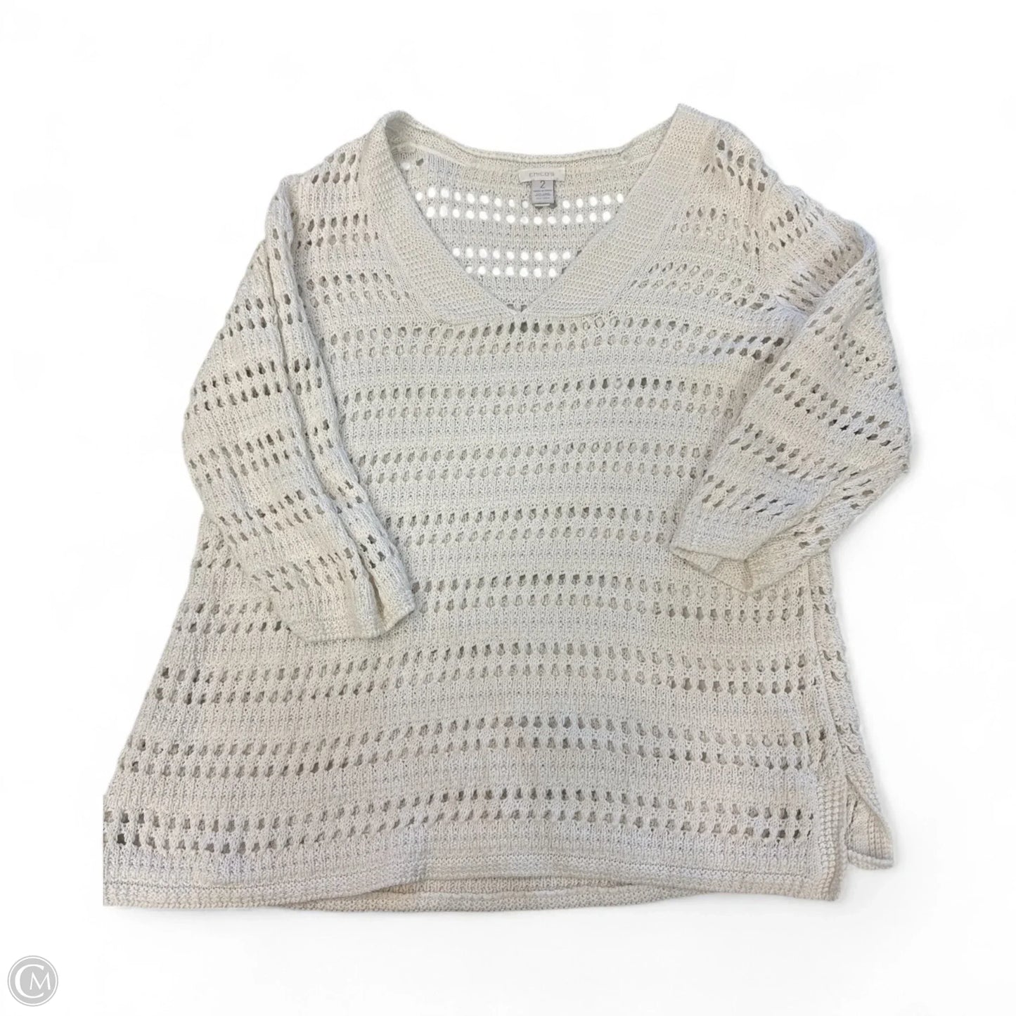 Sweater By Chicos In Yellow, Size: L