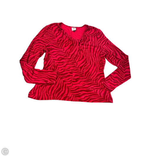 Top Long Sleeve By Cabi In Red, Size: L