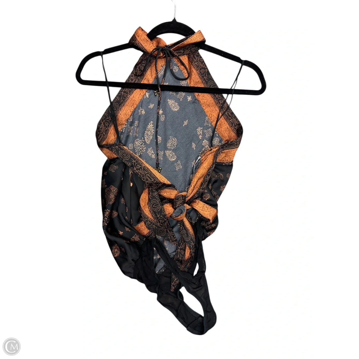 Bodysuit By Free People In Black & Orange, Size: L