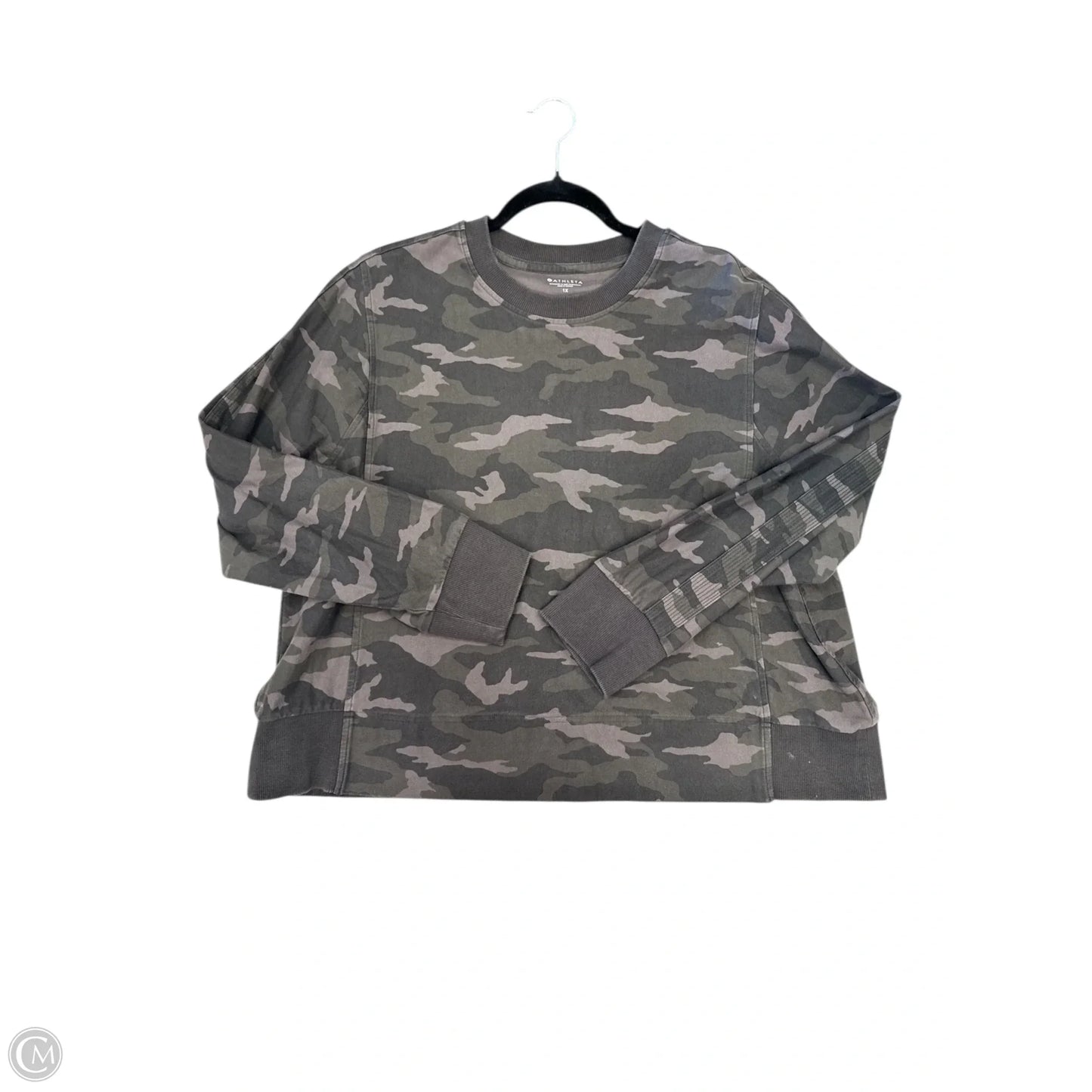 Top Long Sleeve By Athleta In Camouflage Print, Size: Xl