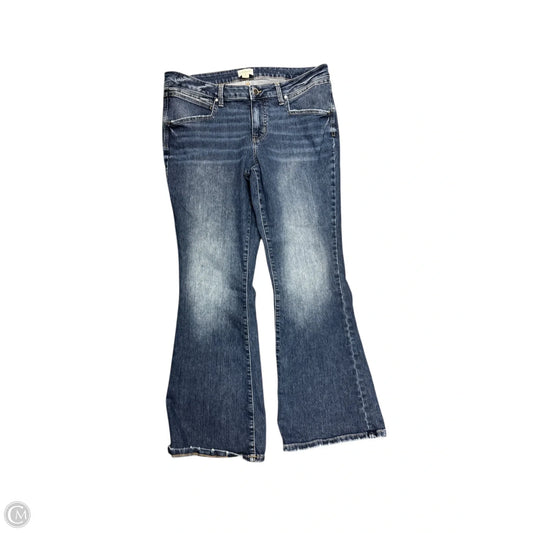 Jeans Flared By Everlane In Blue Denim, Size: 14