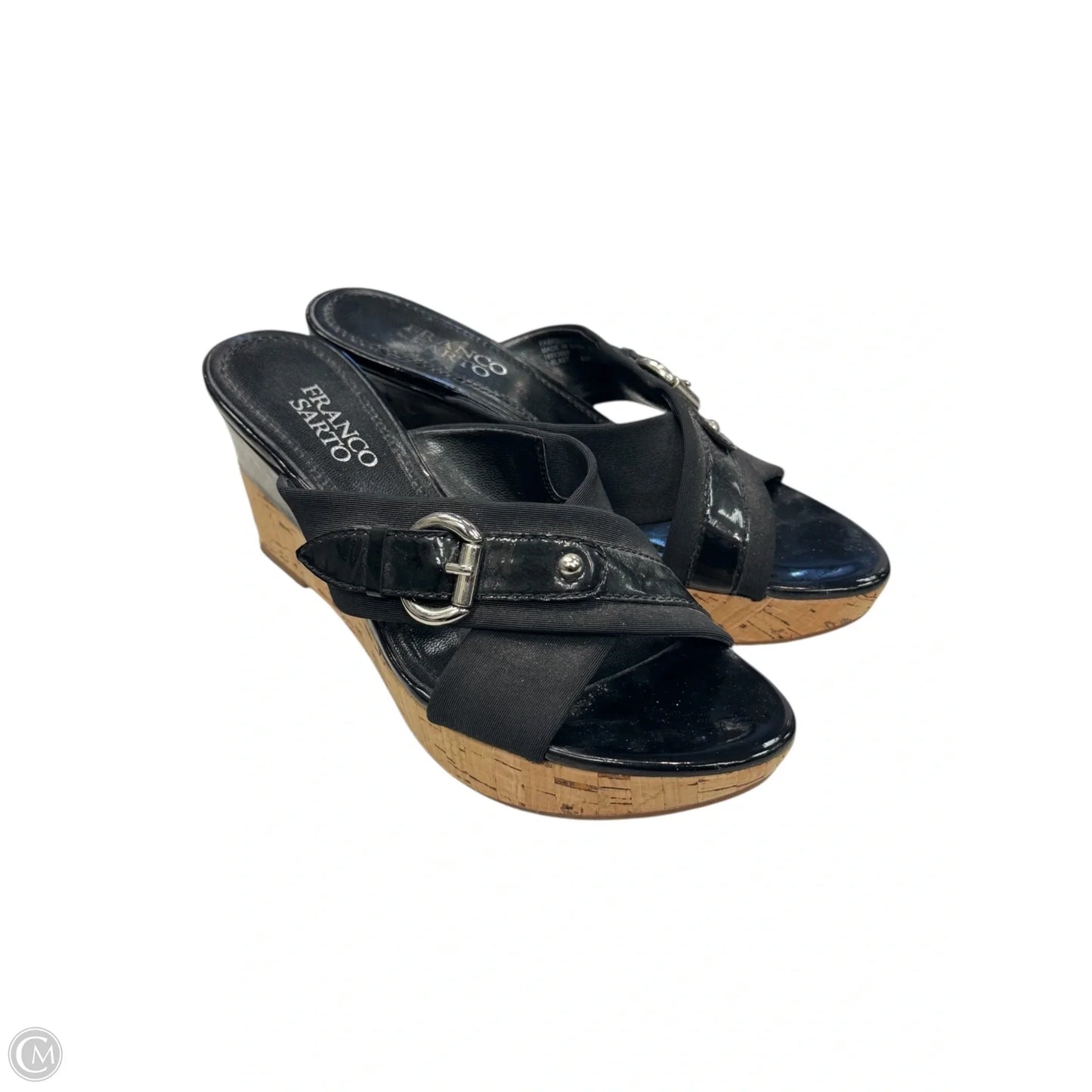 Sandals Heels Platform By Franco Sarto In Black, Size: 6.5