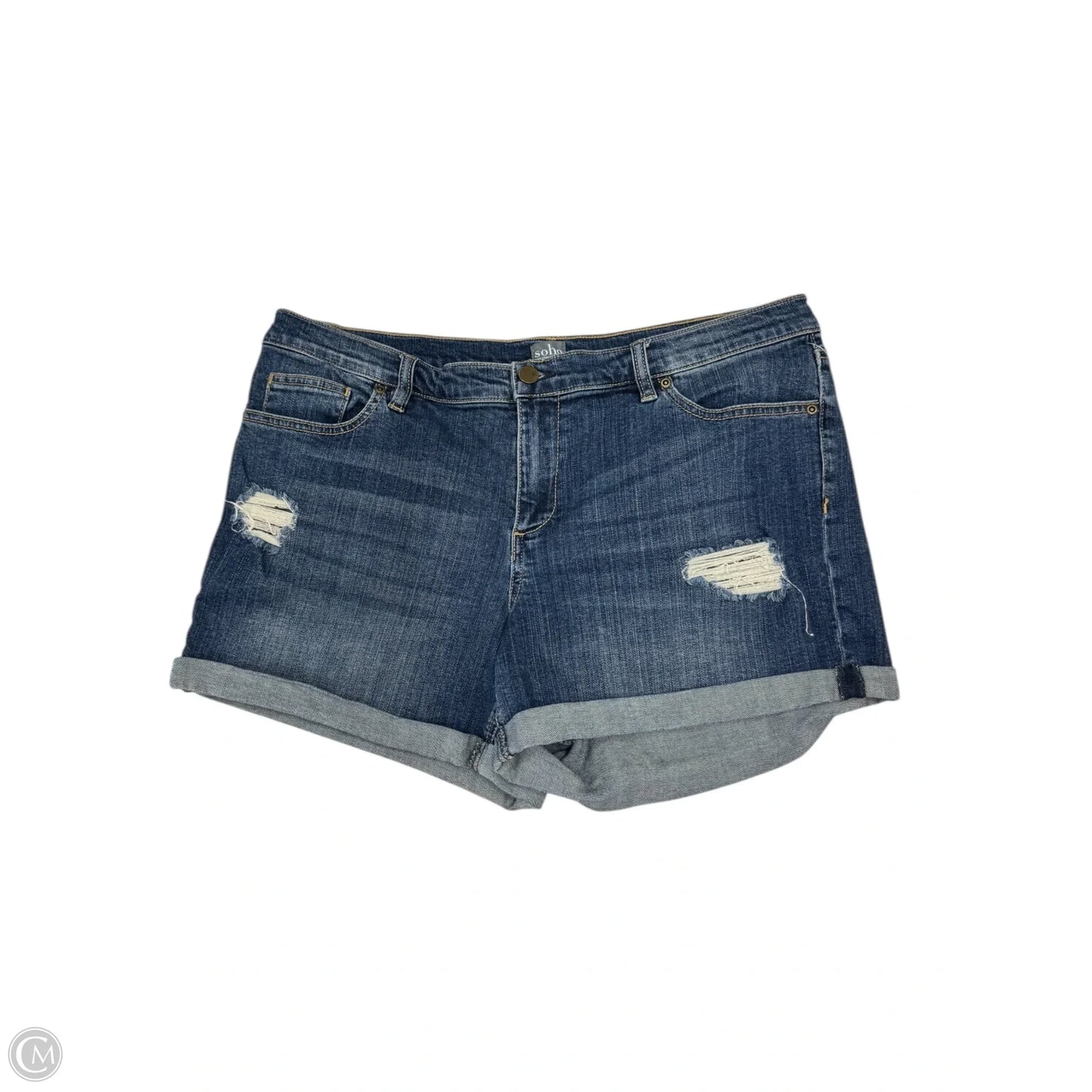 Shorts By Soho Apparel In Blue Denim, Size: 14