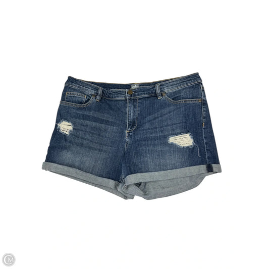 Shorts By Soho Apparel In Blue Denim, Size: 14