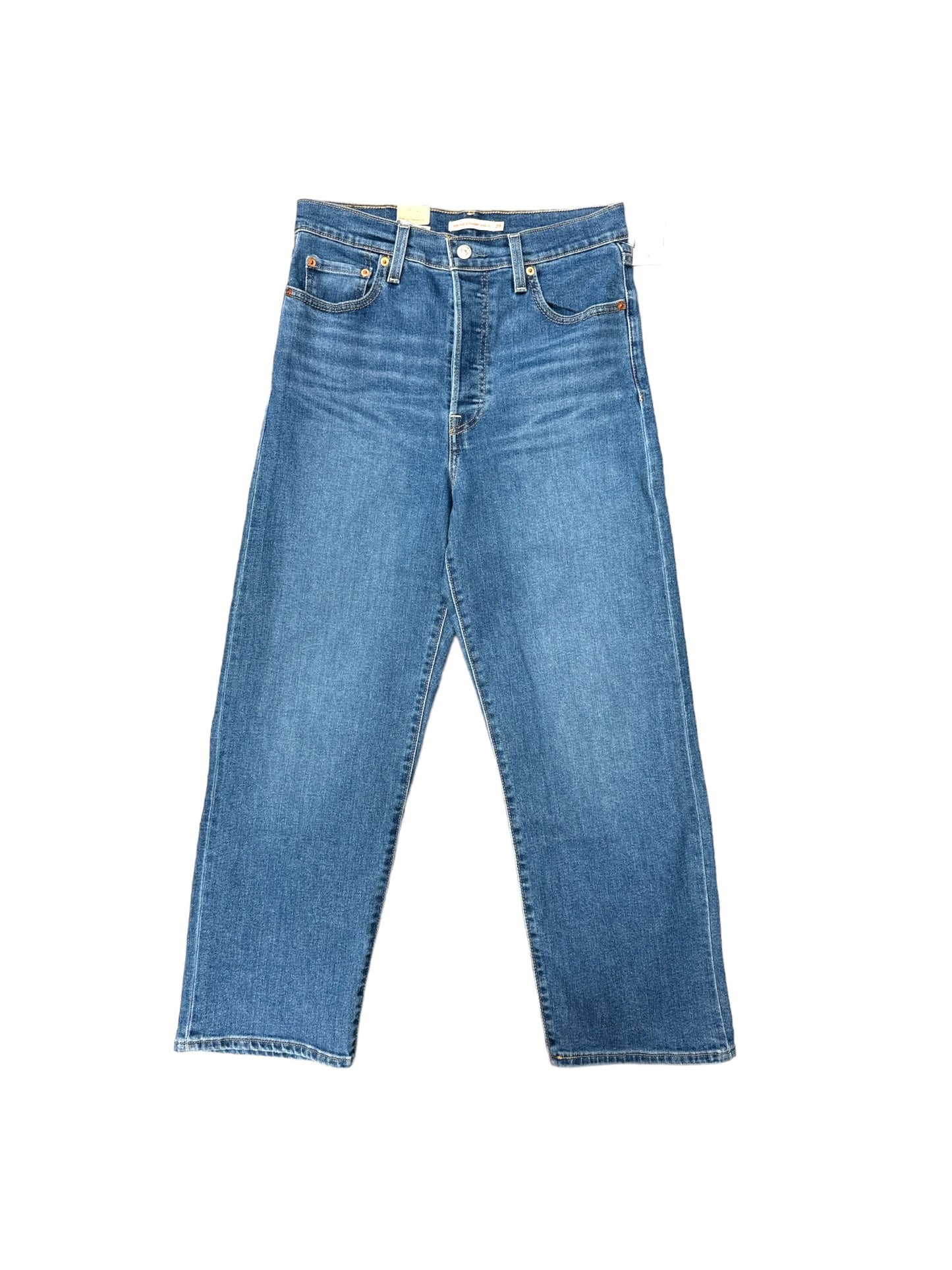 Blue Denim Jeans Boyfriend Levis, Size 8